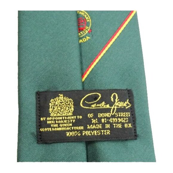 Korean Veterans Association Canada Vintage Necktie Green Tie - Picture 4 of 5